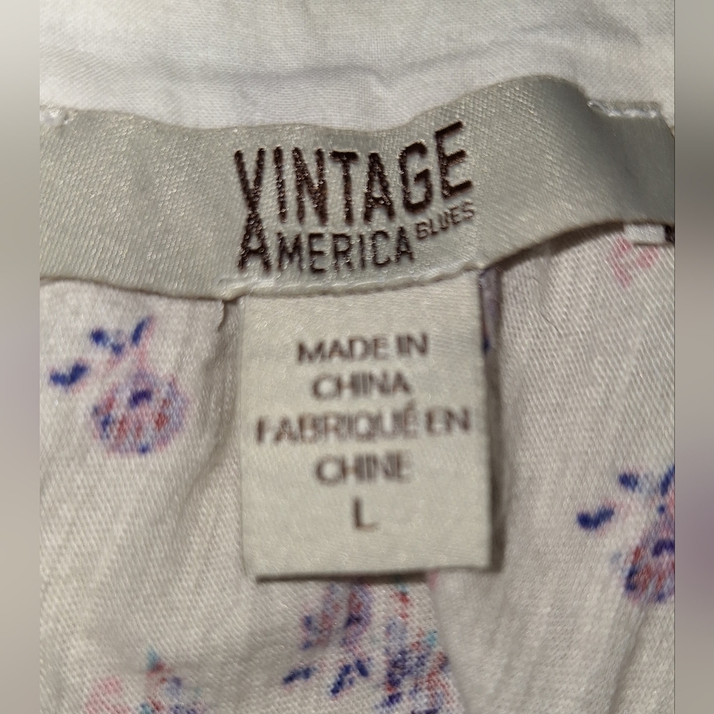 Vintage America Blues Blouse Size L - Picture 9 of 11